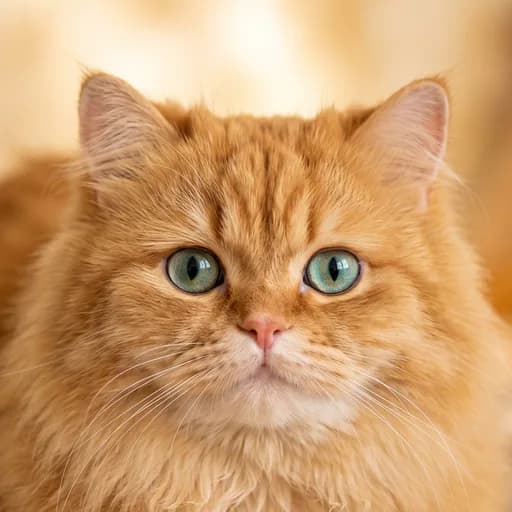 The CatCore cat — a green-eyed ginger cat waiting for a fresh home-cooked bowl
